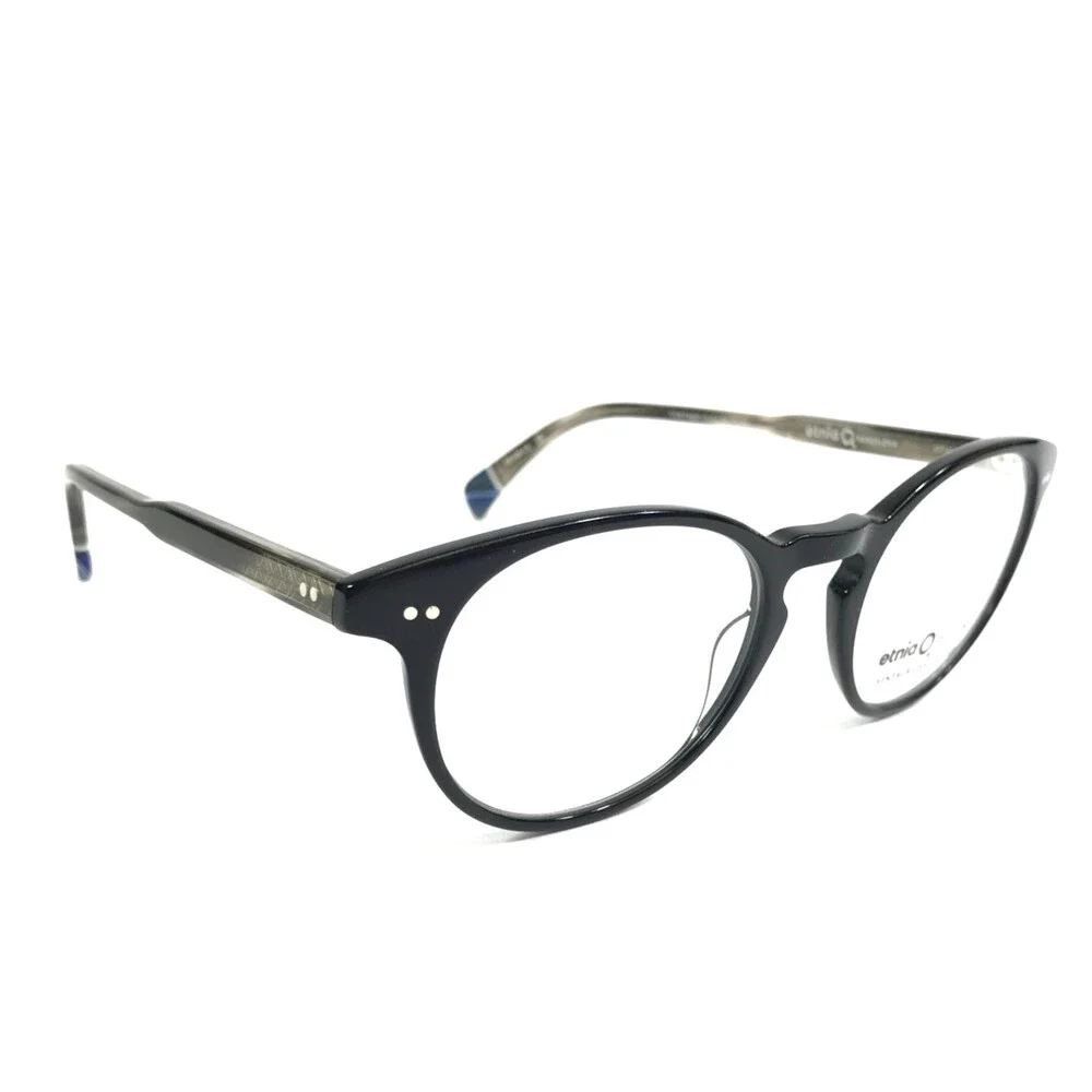 Etnia Barcelona Eyeglasses Frames KREUZBERG III BKBL Black Blue Round 49-20-145